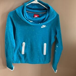 Nike Hoodie Tops Blue Tech Fleece Cowl